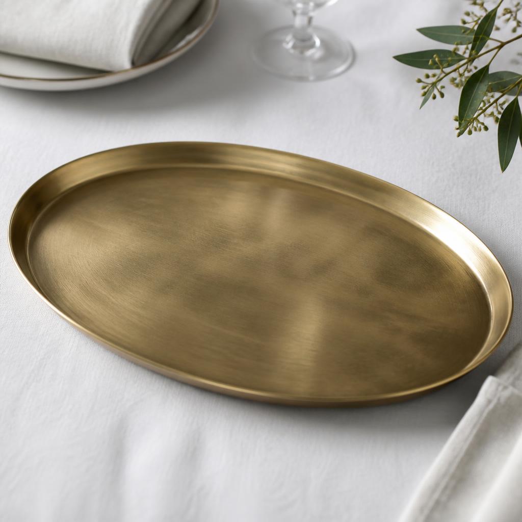 Ottone serveringsbrett i messing